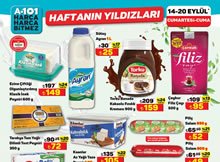 A101 14 Eylül 2024 Haftanın Yıldızları Kampanyası