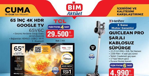 Bim 16 Ocak 2026 Aktüel Kataloğu