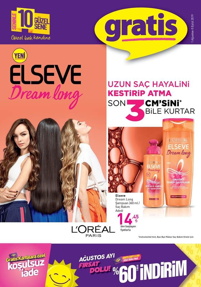 Gratis 1 Ağustos - 5 Eylül 2019 Kataloğu
