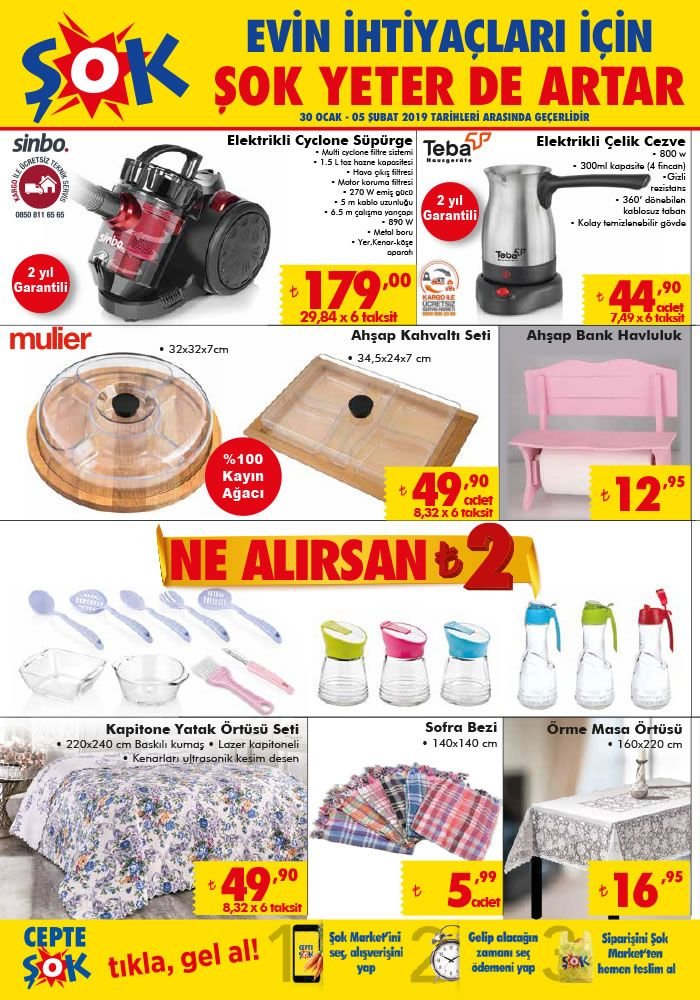 Şok 30 Ocak 2019 Aktüel Ürünler Kataloğu